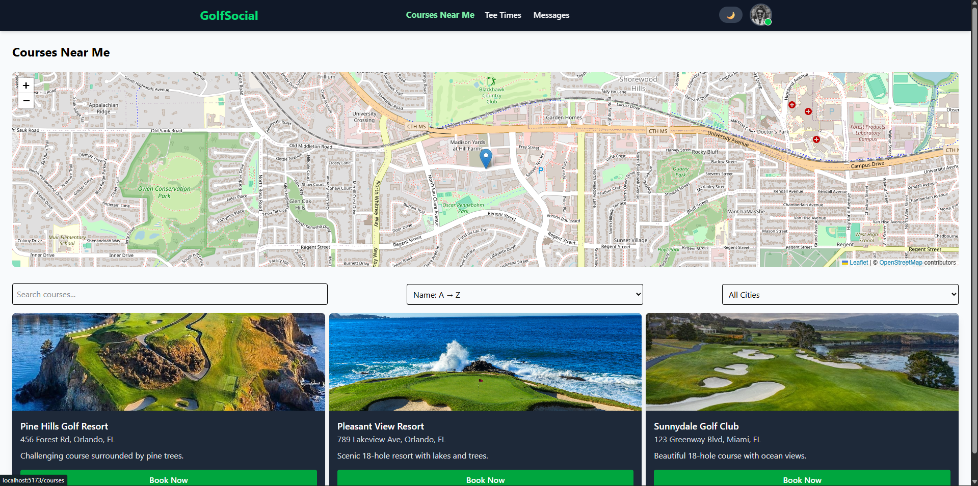 AllTrails clone screenshot